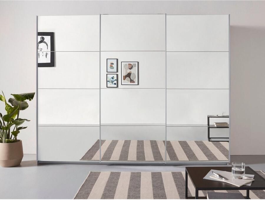 Rauch Zweefdeurkast Kledingkast kast garderobe ORACLE met spiegelfront inclusief lade-inzet en extra legplanken made in germany - Foto 9