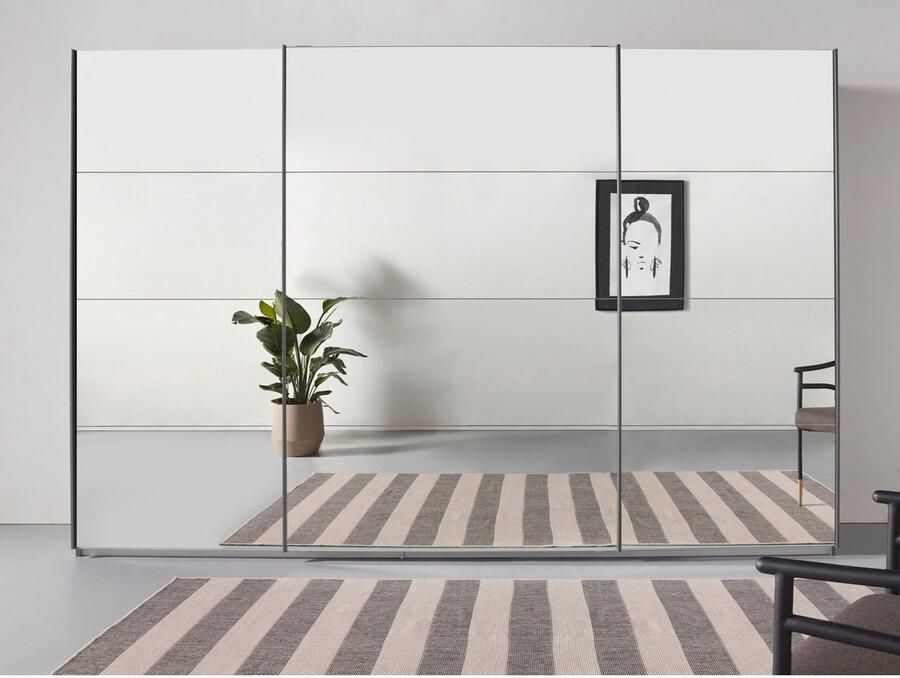 Rauch Zweefdeurkast Kledingkast kast garderobe ORACLE met spiegelfront inclusief lade-inzet en extra legplanken made in germany - Foto 6