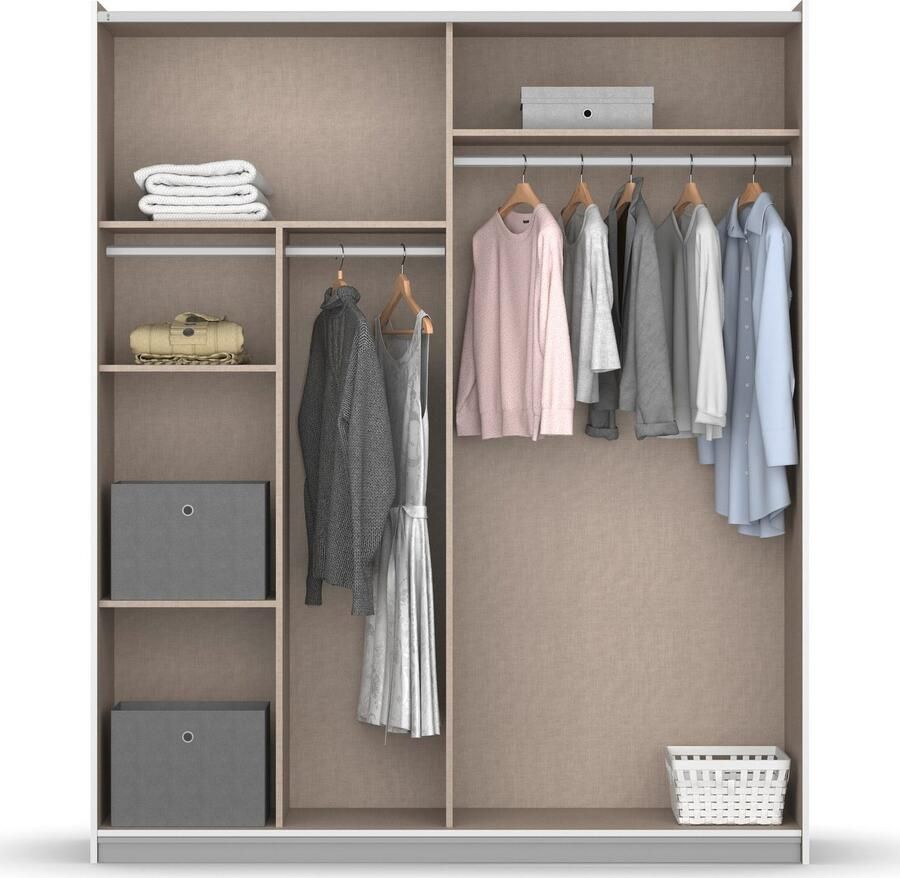 Rauch Zweefdeurkast Kledingkast kast garderobe REFLECT inclusief praktische binneninrichting met veel opbergruimte made in germany - Foto 5