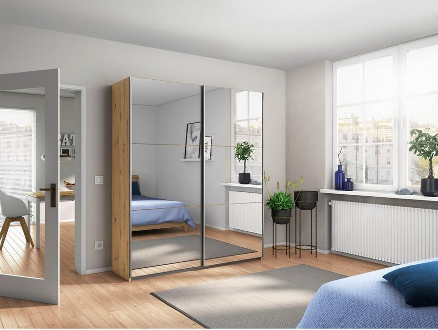 Rauch Zweefdeurkast Kledingkast kast garderobe REFLECT inclusief praktische binneninrichting met veel opbergruimte made in germany - Foto 12