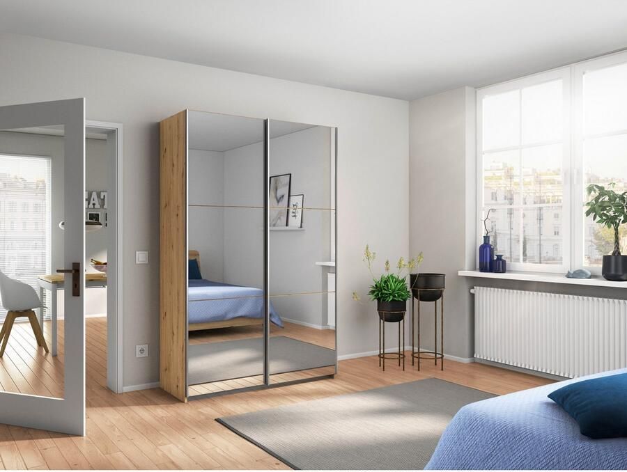 Rauch Zweefdeurkast Kledingkast kast garderobe REFLECT inclusief praktische binneninrichting met veel opbergruimte made in germany - Foto 10