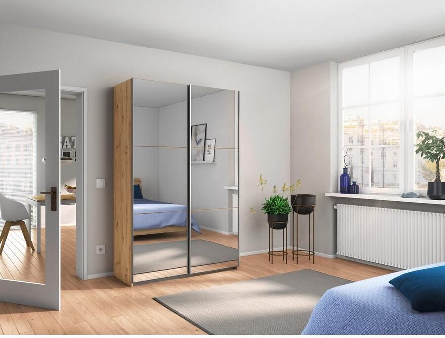 Rauch Zweefdeurkast Kledingkast kast garderobe REFLECT inclusief praktische binneninrichting met veel opbergruimte made in germany - Foto 7