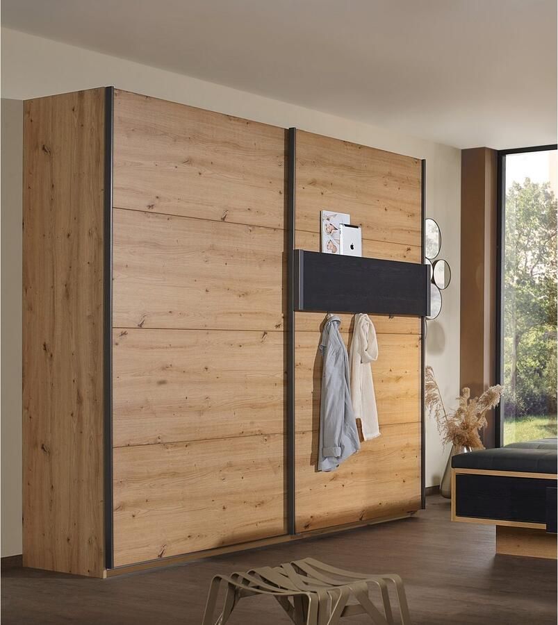 Rauch Zweefdeurkast Kledingkast Kast Garderobe Slaapkamerkast APOLLON inclusief praktisch hangelement met 6 kledinghaken made in germany - Foto 2