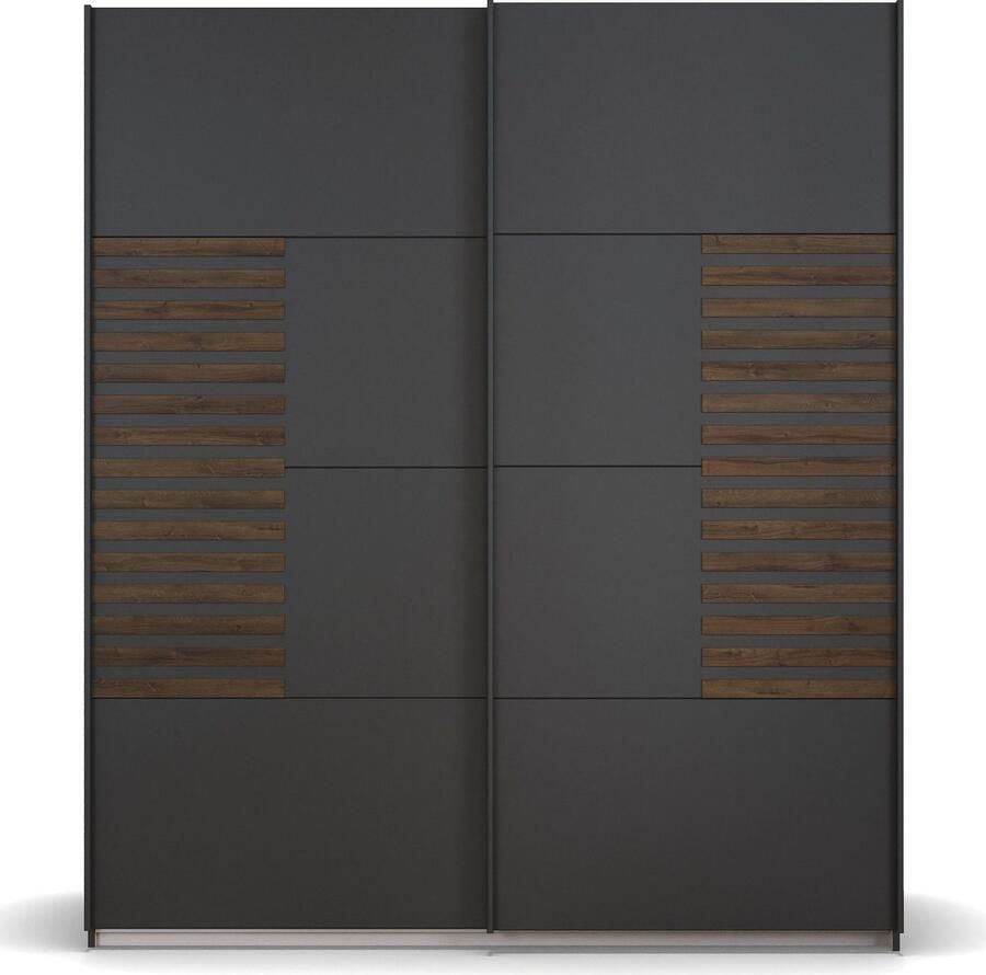 Rauch Zweefdeurkast Kledingkast Kast Garderobe Slaapkamerkast BAREA Front met oplage in moderne lamellen-look MADE IN GERMANY - Foto 9