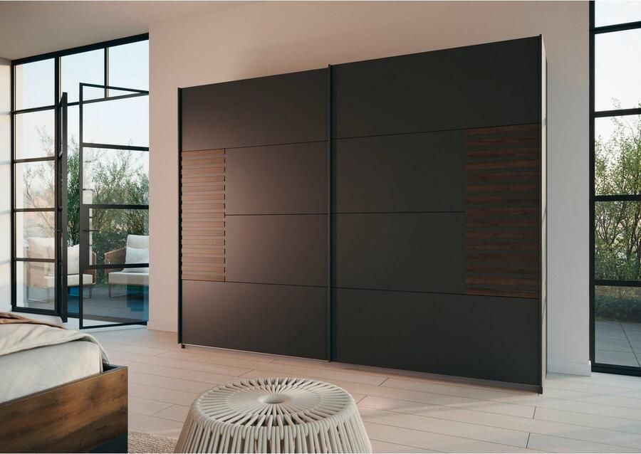 Rauch Zweefdeurkast Kledingkast Kast Garderobe Slaapkamerkast BAREA Front met oplage in moderne lamellen-look MADE IN GERMANY - Foto 10