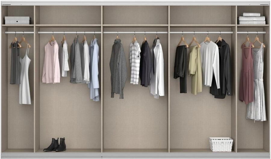 Rauch Zweefdeurkast Kledingkast kast garderobe ORACLE met spiegelfront inclusief lade-inzet en extra legplanken made in germany - Foto 12