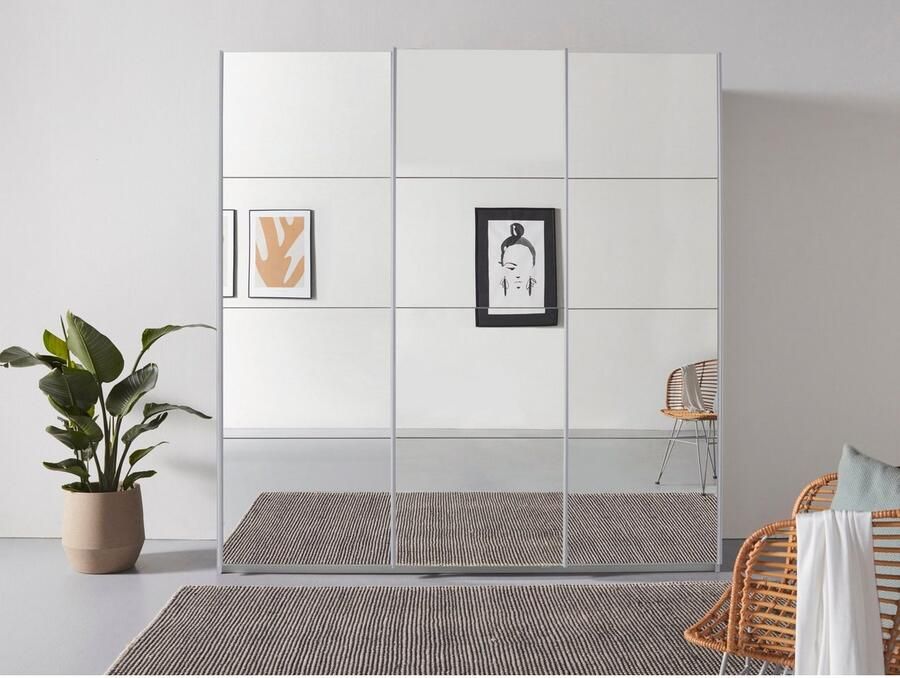 Rauch Zweefdeurkast Kledingkast kast garderobe ORACLE met spiegelfront inclusief lade-inzet en extra legplanken made in germany - Foto 11