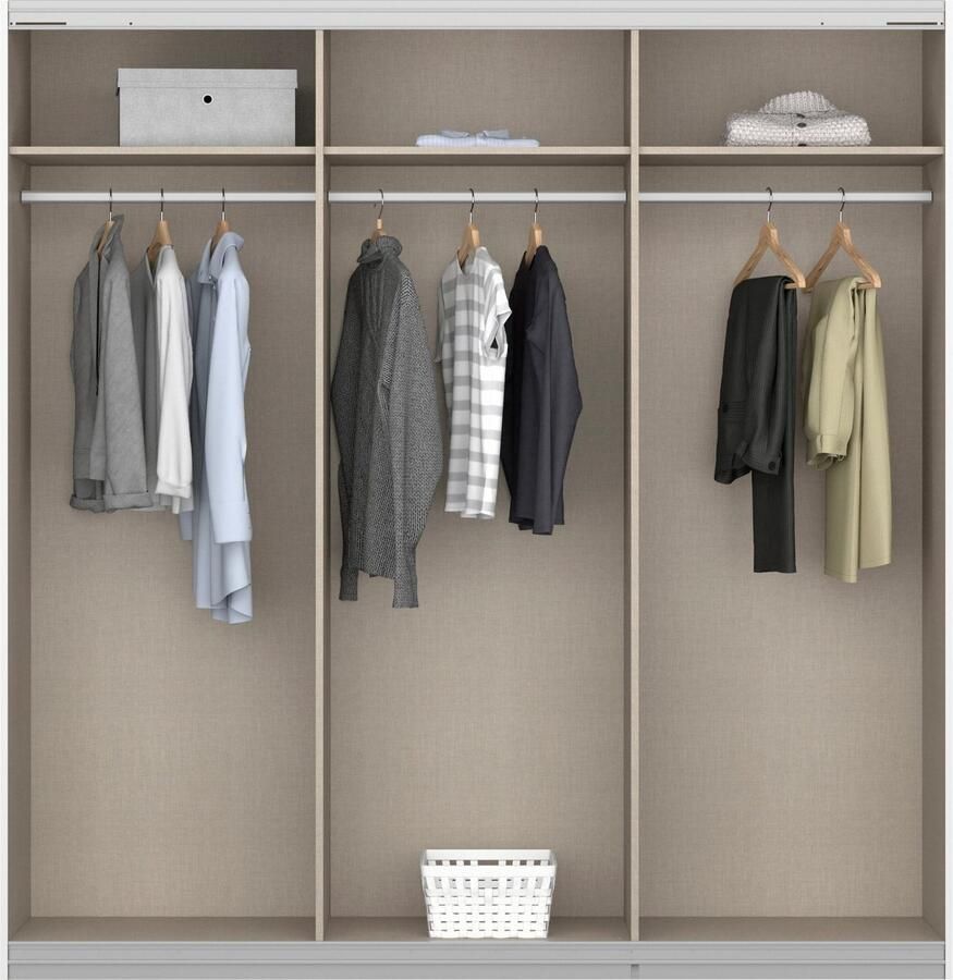 Rauch Zweefdeurkast Kledingkast kast garderobe ORACLE met spiegelfront inclusief lade-inzet en extra legplanken made in germany - Foto 11