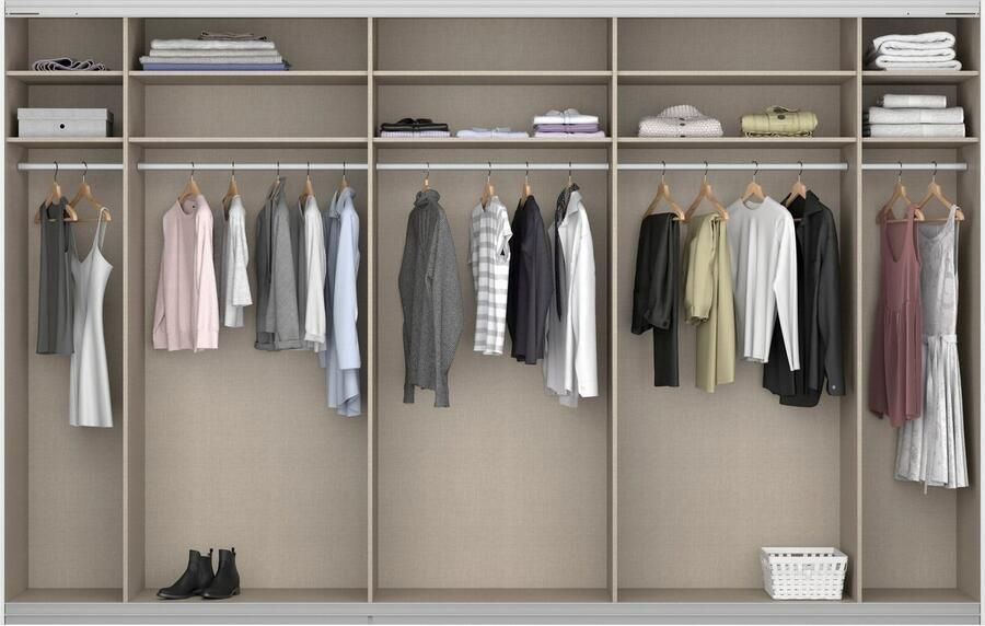 Rauch Zweefdeurkast Kledingkast kast garderobe ORACLE met spiegelfront inclusief lade-inzet en extra legplanken made in germany - Foto 10