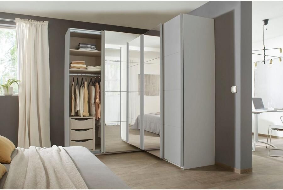 Rauch Zweefdeurkast Quadra Hoekkast inclusief deurdemper en lade-inzet met spiegeldeuren - Foto 11