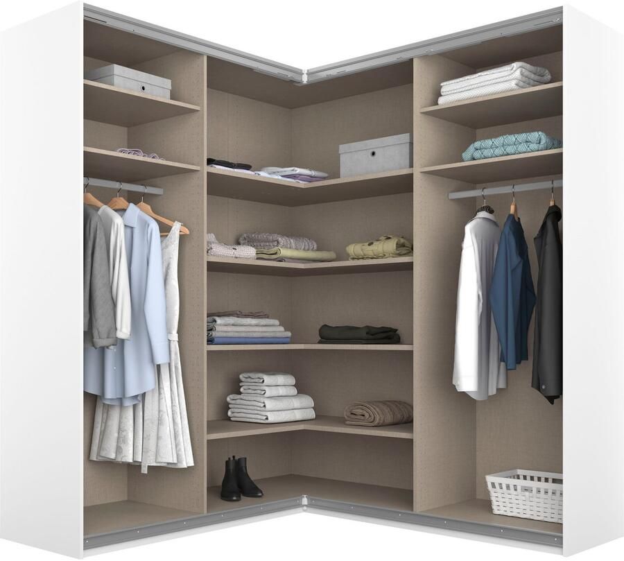 Rauch Zweefdeurkast Quadra Hoekkast inclusief deurdemper met glas- spiegeldeuren - Foto 4