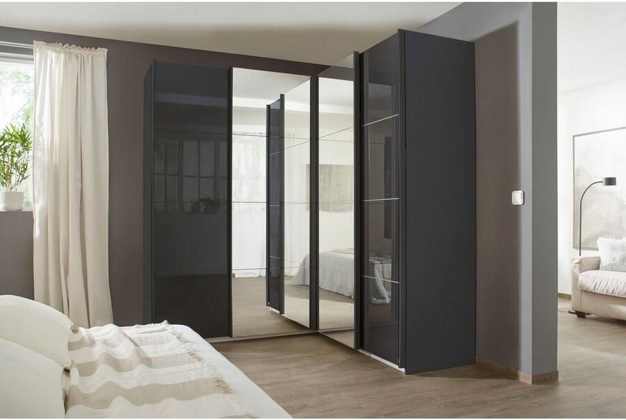 Rauch Zweefdeurkast Quadra Hoekkast inclusief deurdemper met glas- spiegeldeuren - Foto 6