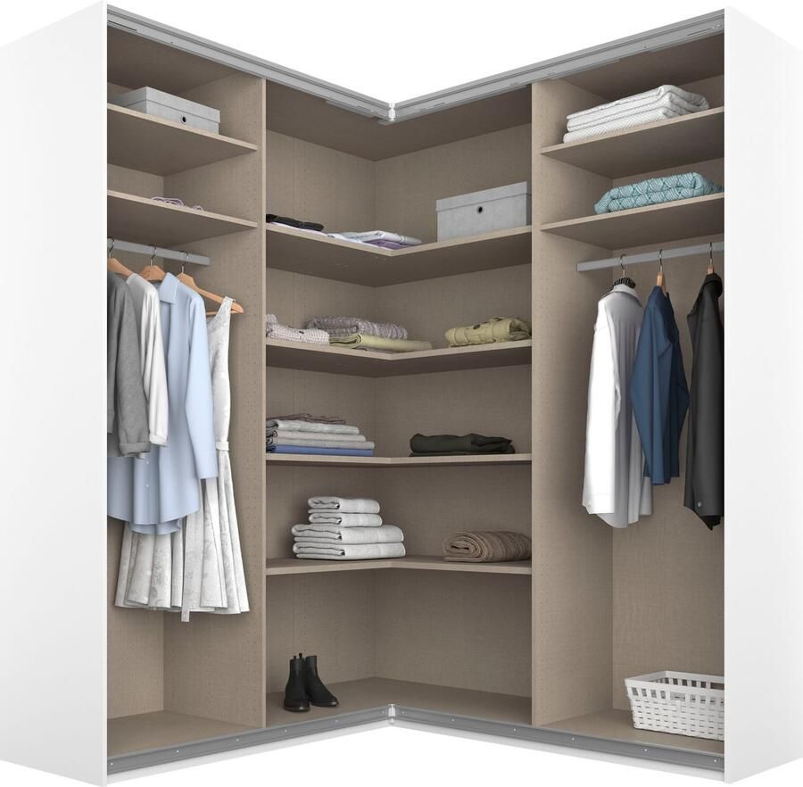 Rauch Zweefdeurkast Quadra Hoekkast inclusief deurdemper en lade-inzet met spiegeldeuren - Foto 4