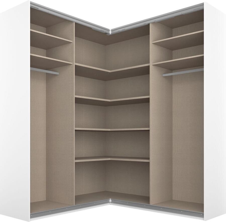 Rauch Zweefdeurkast Quadra Hoekkast inclusief deurdemper met glas- spiegeldeuren - Foto 4