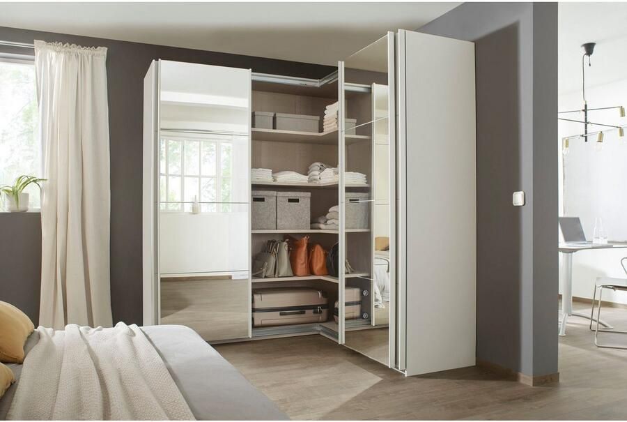 Rauch Zweefdeurkast Quadra Hoekkast inclusief deurdemper en lade-inzet met spiegeldeuren - Foto 10