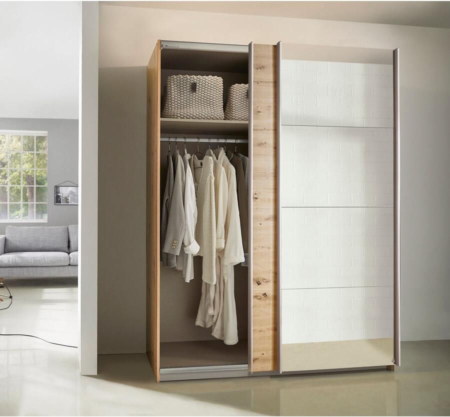 Rauch Zweefdeurkast Subito kledingkast bestseller Slaapkamerkast met 4 spiegelelementen - Foto 4
