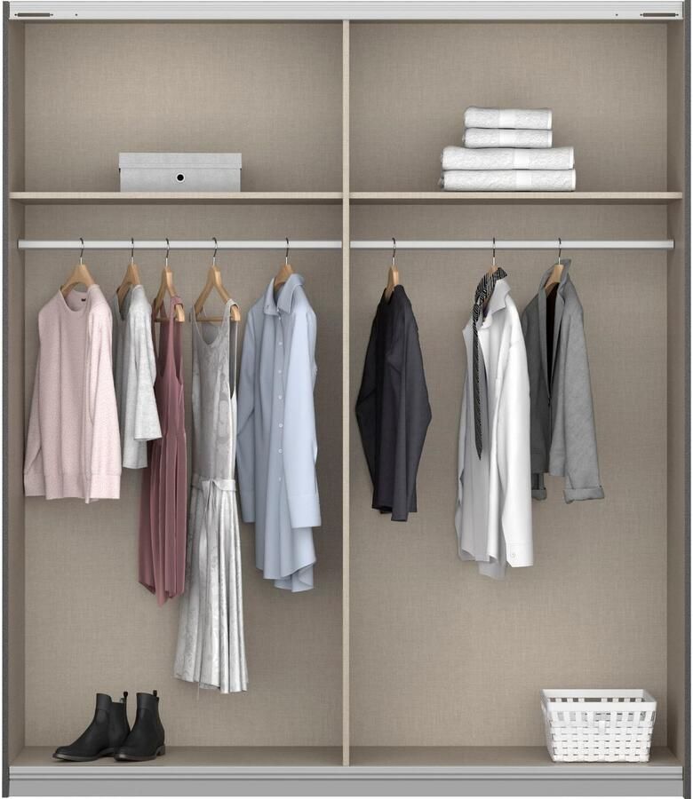 Rauch Zweefdeurkast Subito kledingkast bestseller Slaapkamerkast met 4 spiegelelementen - Foto 5