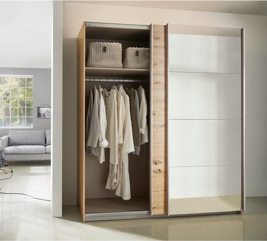 Rauch Zweefdeurkast Subito kledingkast bestseller Slaapkamerkast met 4 spiegelelementen - Foto 3