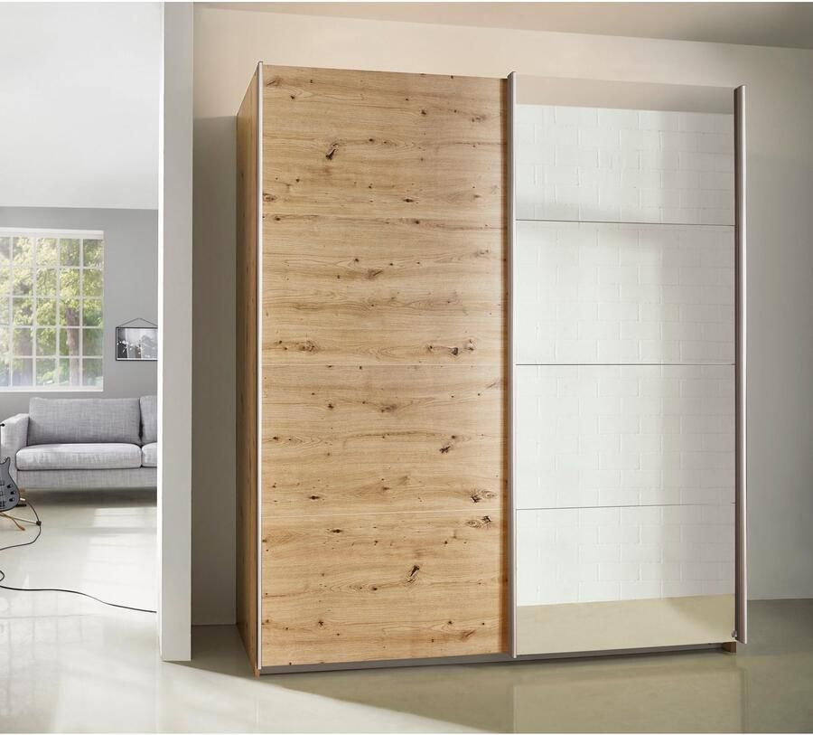 Rauch Zweefdeurkast Subito kledingkast bestseller Slaapkamerkast met 4 spiegelelementen - Foto 4