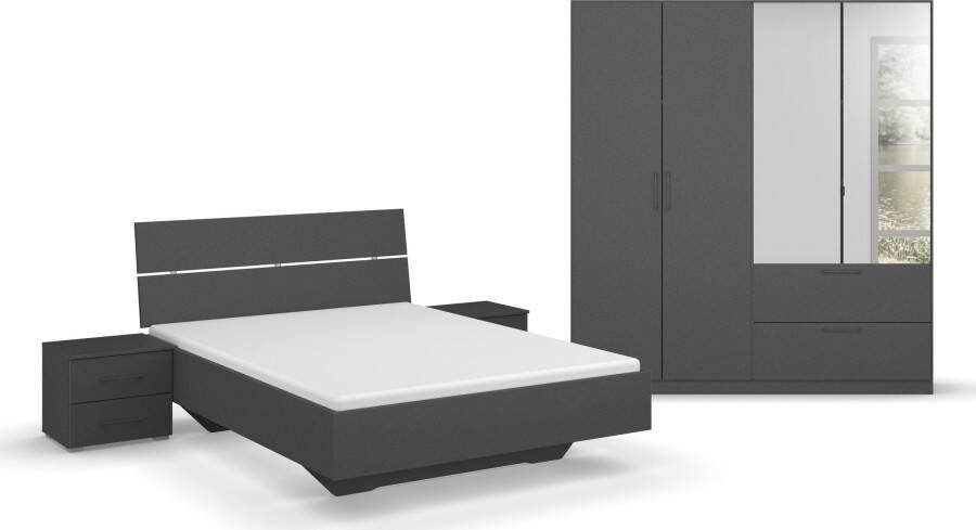 Rauch Slaapkamerserie CHALLENGER Kast met spiegel in 2 breedten bed in 3 breedten en 2 nachtkastjes - Foto 1
