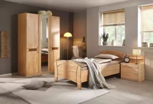 Rauch Slaapkamerserie Sarah met bed 100x200 cm en 2- of 3-deurs kast (set 4 stuks)