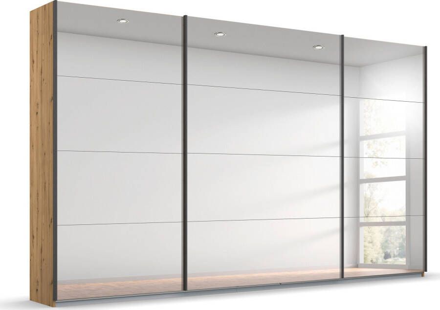 Rauch Zweefdeurkast Kledingkast kast garderobe ORACLE met spiegelfront inclusief lade-inzet en extra legplanken made in germany - Foto 13