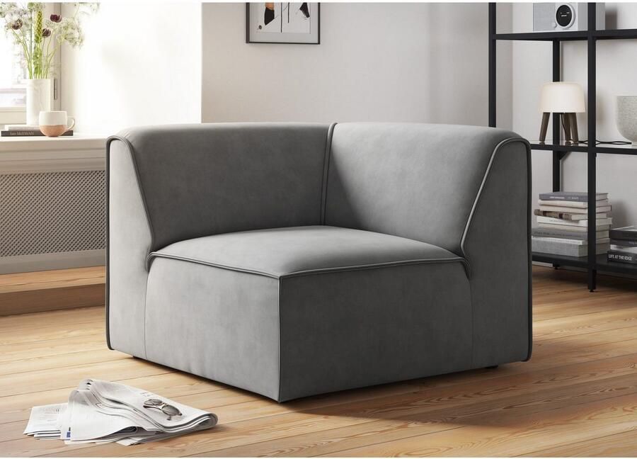 OTTO Bank-hoekelement Merid sofa-element afmetingen B D H: 97 97 46 cm als module of apart te gebruiken voor individuele samenstelling - Foto 4