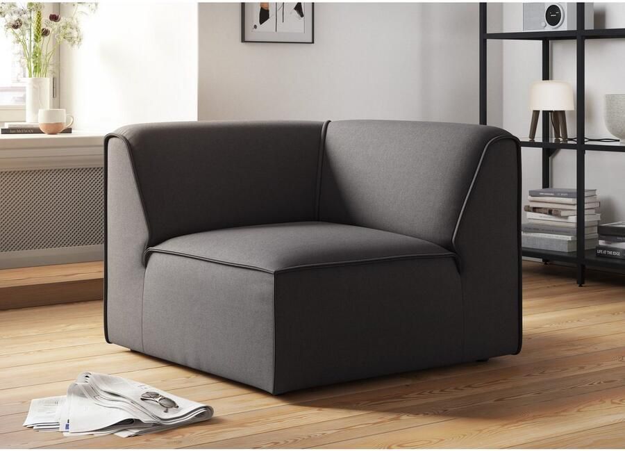 OTTO Bank-hoekelement Merid sofa-element afmetingen B D H: 97 97 46 cm als module of apart te gebruiken voor individuele samenstelling - Foto 4
