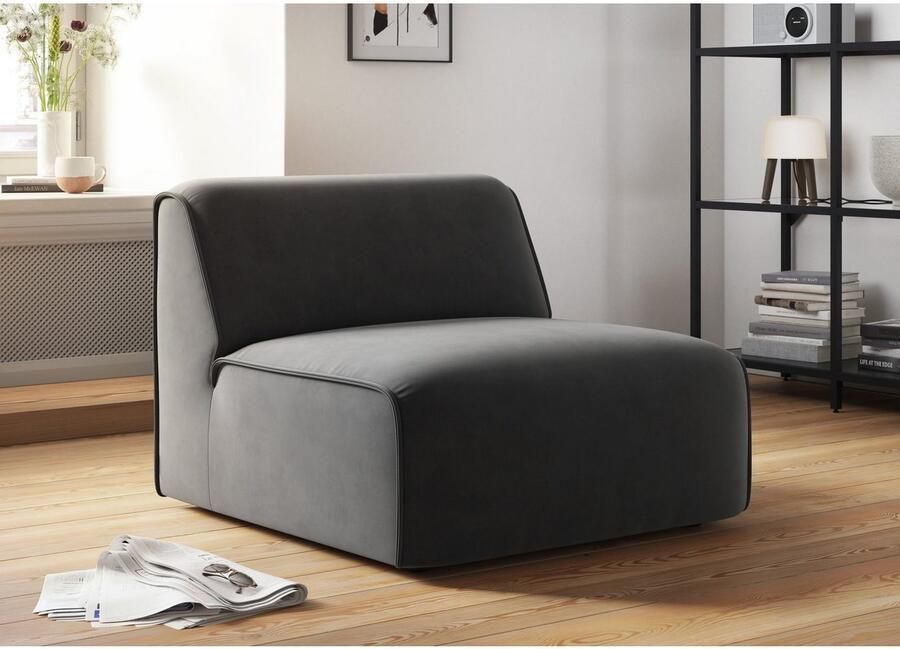OTTO Fauteuil Merid sofa-middenelement afmetingen B D H: 84 97 46 cm als module of apart te gebruiken voor individuele samenstelling - Foto 3