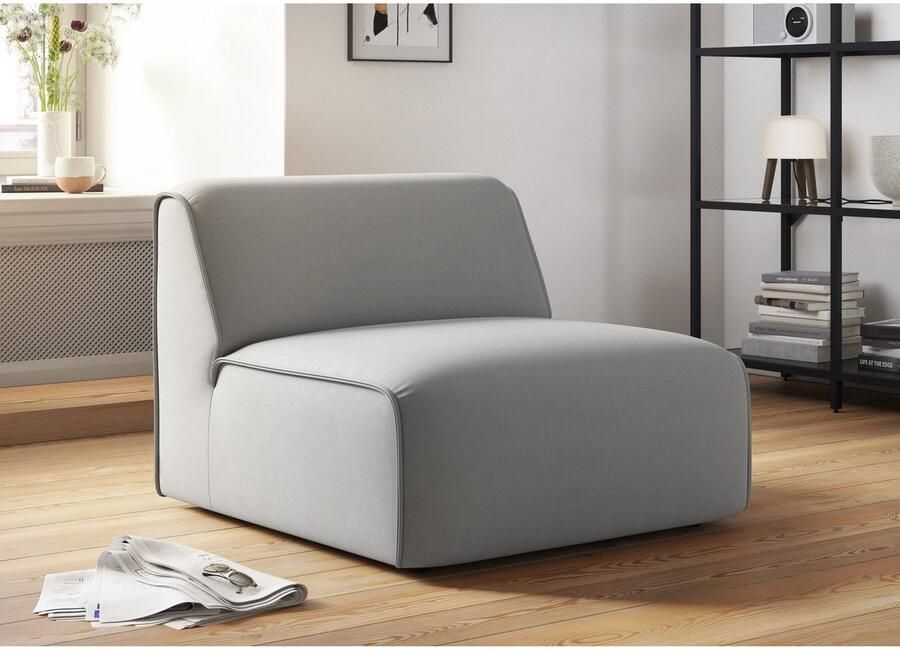 OTTO Fauteuil Merid sofa-middenelement afmetingen B D H: 84 97 46 cm als module of apart te gebruiken voor individuele samenstelling - Foto 3