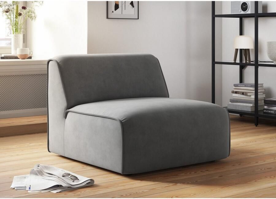 OTTO Fauteuil Merid sofa-middenelement afmetingen B D H: 84 97 46 cm als module of apart te gebruiken voor individuele samenstelling - Foto 3