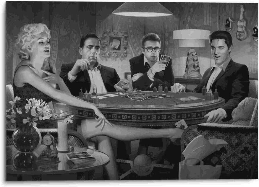 Reinders! Aluminium dibond print Monroe Bogart Dean Elvis - Foto 4