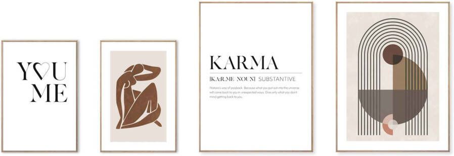 Reinders! Artprint Karma abstract liefde vrouw modellen (4-delig) - Foto 2