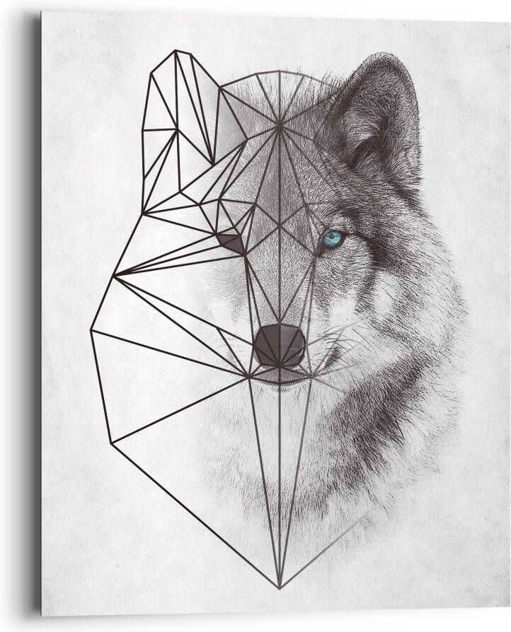 Reinders! Artprint op hout Polygonic wolf - Foto 4