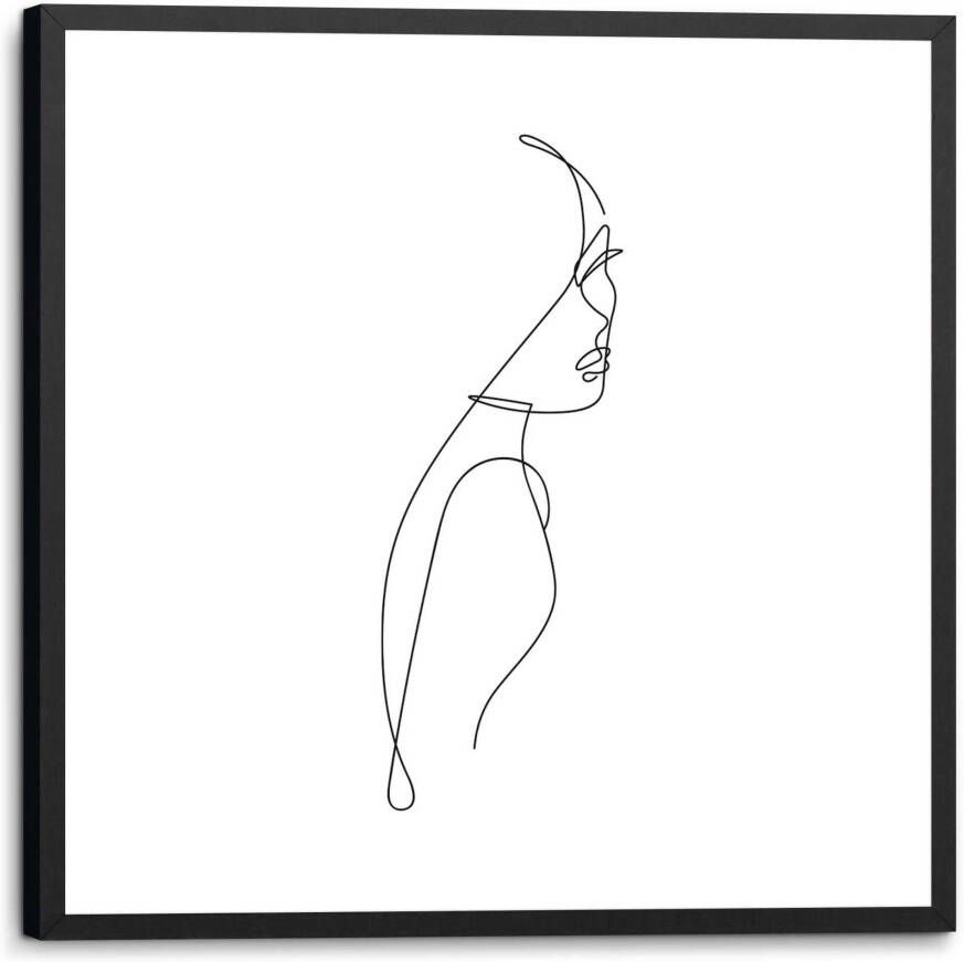 Reinders! Artprint Silhouet vrouwelijk ingelijste artprint - Foto 2