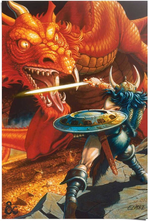 Reinders! Poster Dungeons & Dragons classic red dragon battle - Foto 2