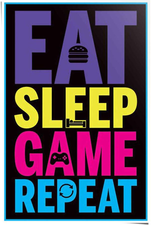 Reinders! Poster Eat sleep game repeat - Foto 2