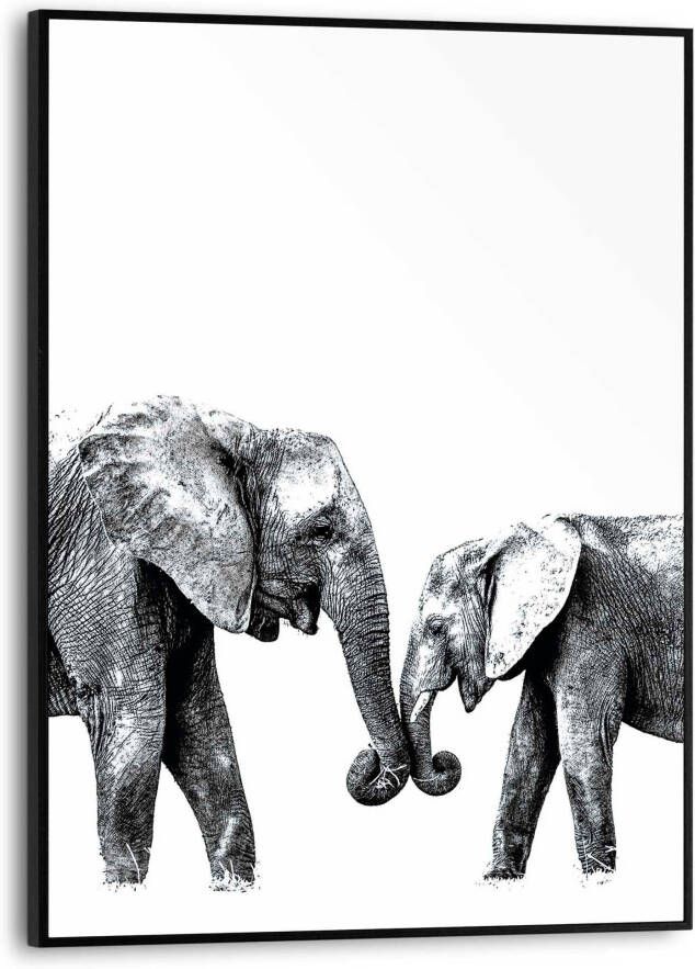 Leen Bakker Poster met lijst Olifanten 40x30 cm - Foto 1
