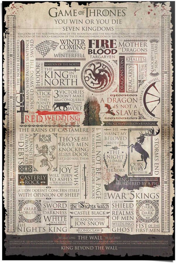 Reinders! Poster Game of Thrones grafische informatie - Foto 2