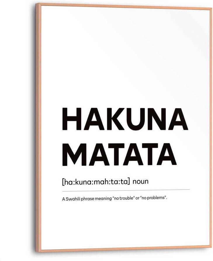 Leen Bakker SCHILDERIJ HAKUNA MATATA 40X30CM