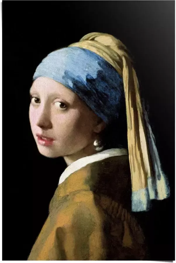 Reinders! Poster het meisje met de parel Jan Vermeer oude meester kunst Mauritshuis (1 stuk)