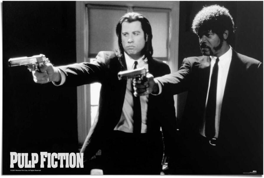 Reinders! Poster Pulp Fiction zwart wit - Foto 2