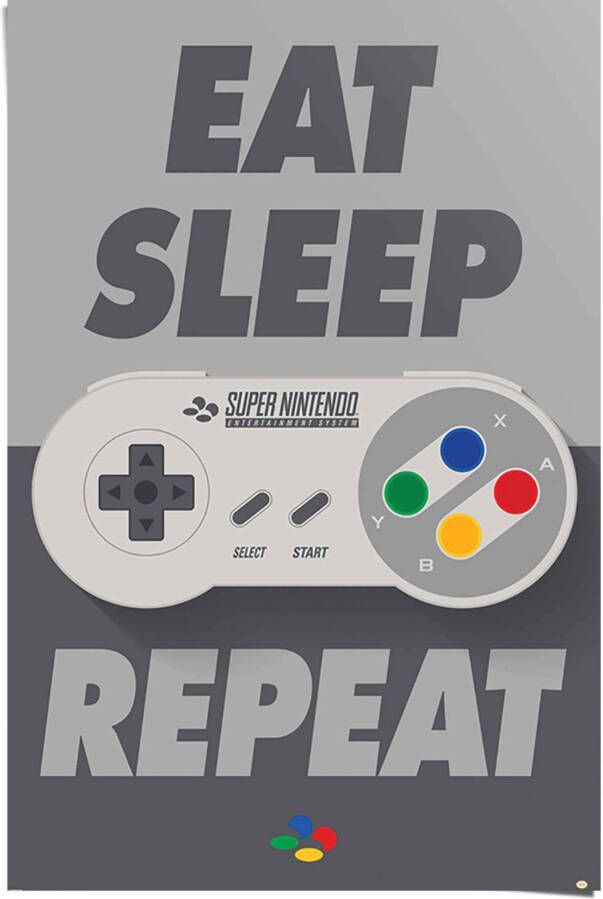 Reinders! Poster Super Nintendo Eat sleep repeat - Foto 2