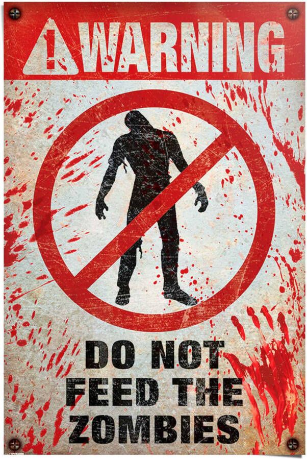 Reinders! Poster Warning! Do Not Feed The Zombies - Foto 2