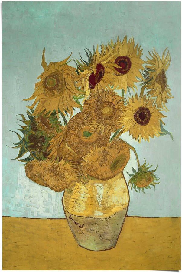 Reinders! Poster Zonnebloemen Vincent van Gogh bloem plant befaamd schilderij - Foto 2
