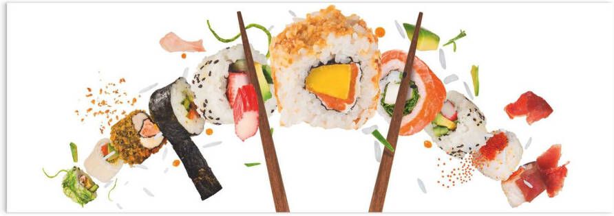 Reinders! Print op glas Artprint op glas sushi gezond vis rijst Japans - Foto 4