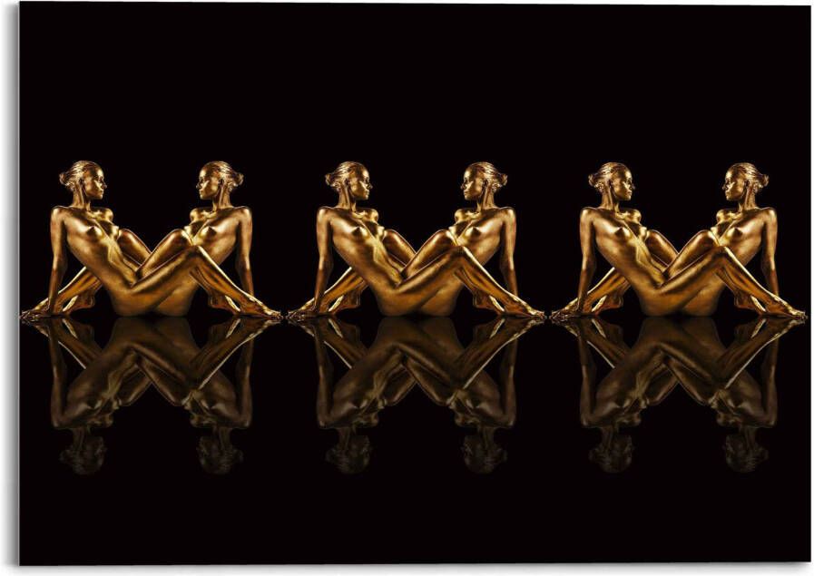 Reinders! Print op glas Artprint op glas vrouwen in goud symmetrie Caleidoscoop - Foto 3