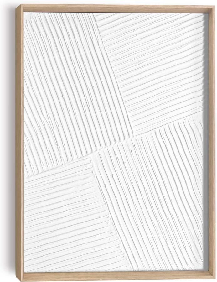 Reinders Diagonal White Craft Art Schilderij 40x30cm Hout