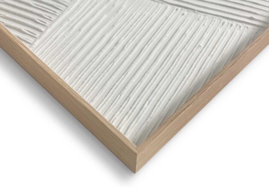 Reinders Diagonal White Craft Art Schilderij 40x30cm Hout - Foto 3