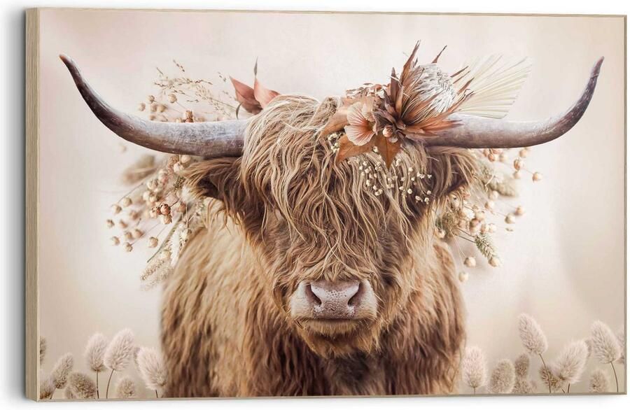 Reinders! Artprint Highlander in bloemen - Foto 3